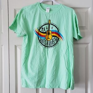 Bright Green Gildan 5k Race Shrot Sleeve Tshirt, Size L